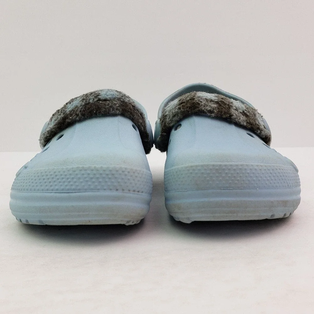 Crocs Classic Lined Toddler Boys Size 6-7c Blue Slip On Comfort Shoes